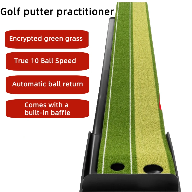

Indoor golf putting practice kit mini green carpet Home practice kit adult and children's golf clubs Sports and Entertainment