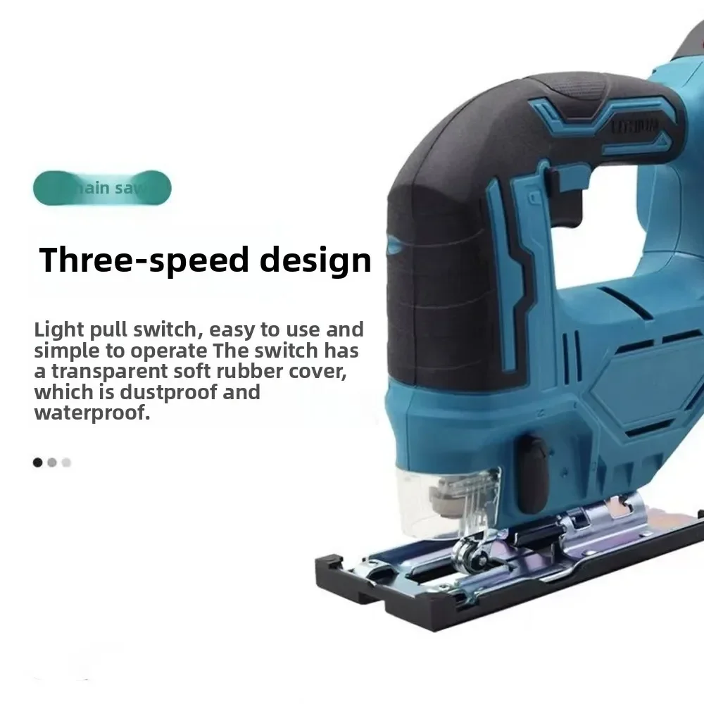 Electric Jig Saw Portable Multifunction Carpenter PowerTool Variable Speed Curved Saw Fit Makita/Dewalt/Milwaukee 18V No Battery view 4