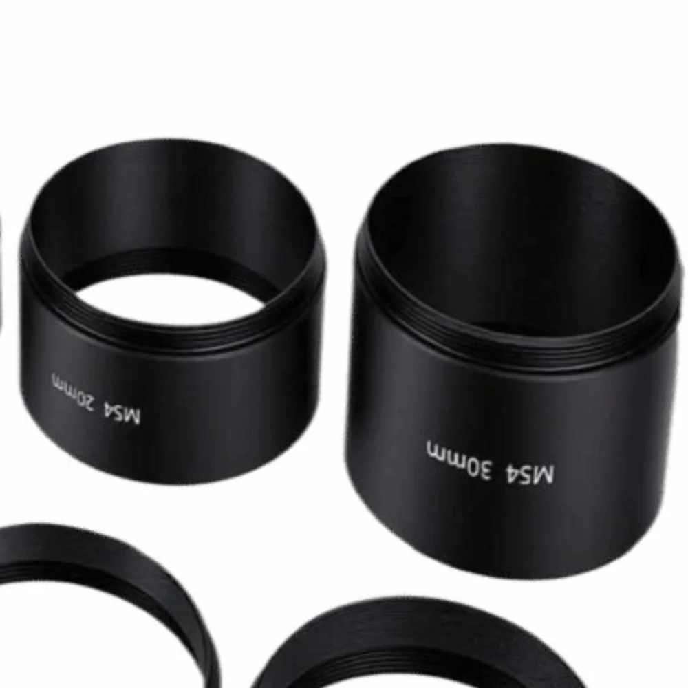8pcs M54x0.75 Thread Telescope Extension Tube Alloy Black Astronomical Accessory Kit Threaded Spacer Kit Camera Eyepiece