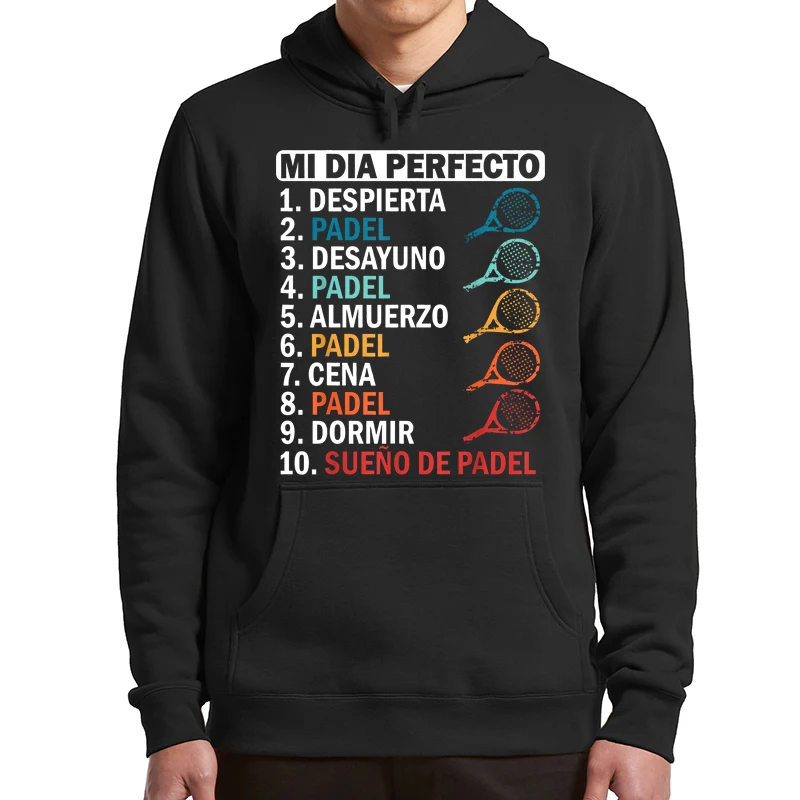 Padel Divertido Hoodies Porque Pierdo Al Padel Funny Man Sweatshirts Casual Oversized Soft Hooded Sweatshirt