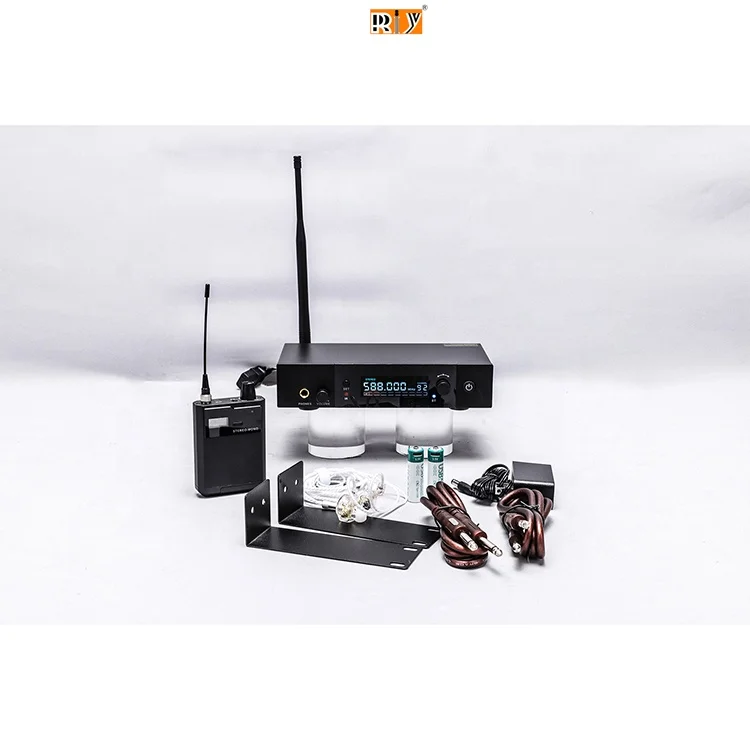 XSW IEM Professional in Ear Monitor Wireless Microphone System Stereo 1 Channel Lavalier Wireless Microphone