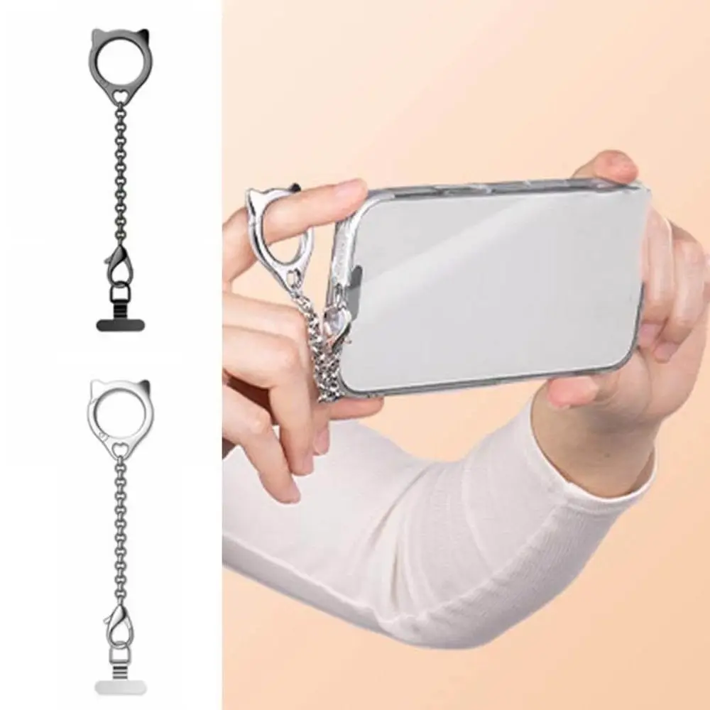 

Cat Head Mobile Phone Hanging Rope Ring Buckle Metal Chain Cell Phone Strap Sturdy Handheld Mobile Phone Lanyard Women/Lady/Girl