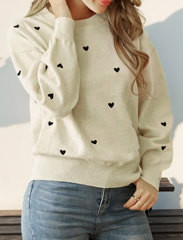 Christmas Round Neck Casual Sweater for Women 2025 New Fashion Female Clothing Crew Neck Casual Pullover for Winter & Fall