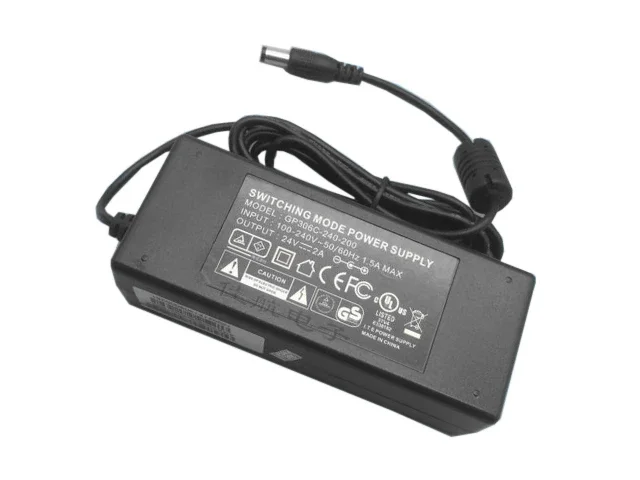 

Power Adapter, GP306C-240-200, 24V 2A, Barrel 5.5/2.1mm, IEC C14