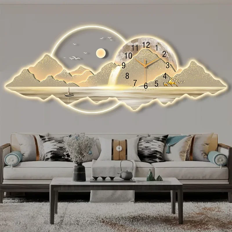 

Design Wall Clocks Art Mural Led Luxury Modern Aesthetic Wall Watch Creative Minimalist Horloge Murale Living Room Decoration