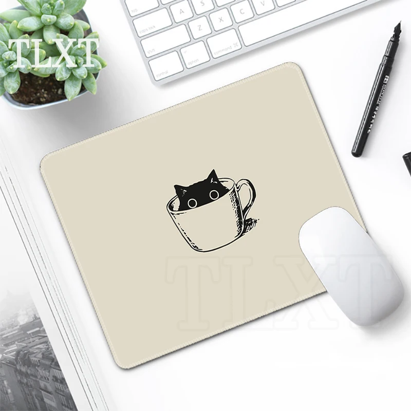 Mouse Pads Small Mousepads Cute Cat Office Mousepad Kawaii Gamer Rubber Mats Company Desk Pad For Gift Desk Mat PC Accessories