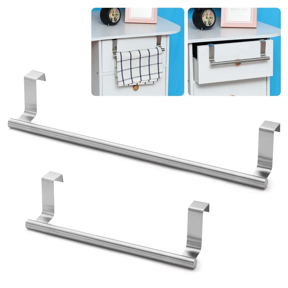 Shelf Kitchen Hanging Cabinet Door Hanger Towel Rack Rag Rack Stainless Steel Over Door Towel Bar