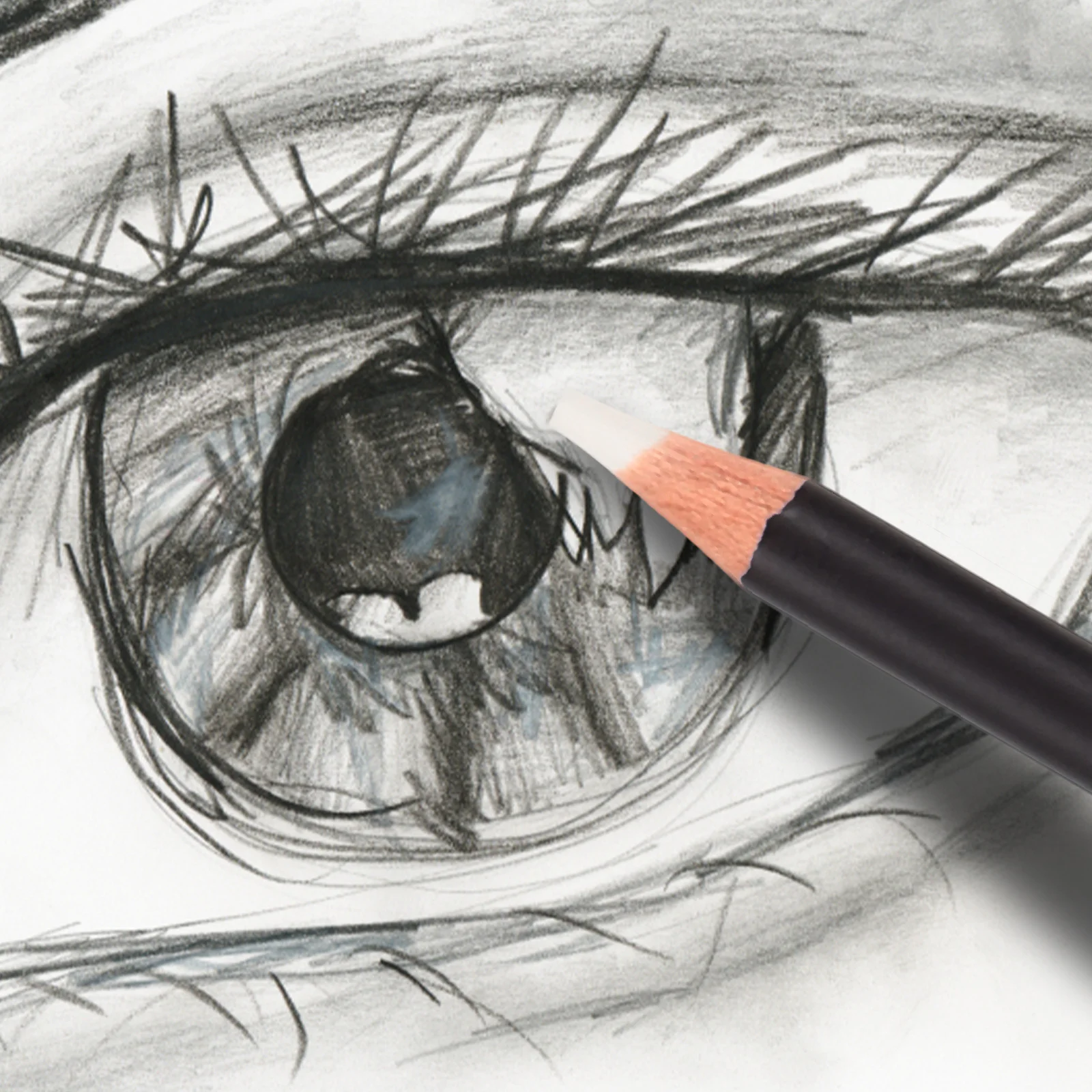 

6Pcs Highlight Eraser Pencil Rubber Pen for School Students Erase Pencil Marks Charcoal Pastel Durable Practical