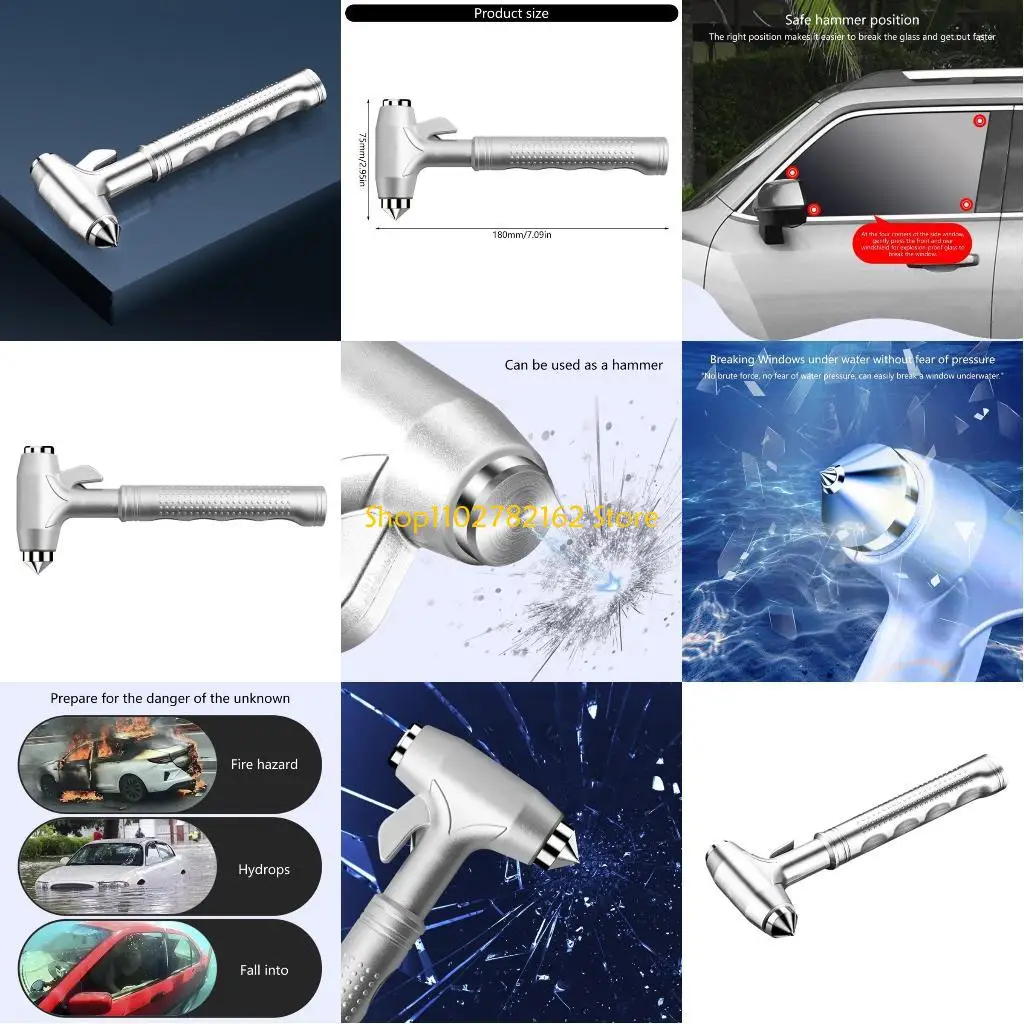 

547B Auto Escape Hammer with Double Functionality of Window Breaking&Seatbelt Cutting