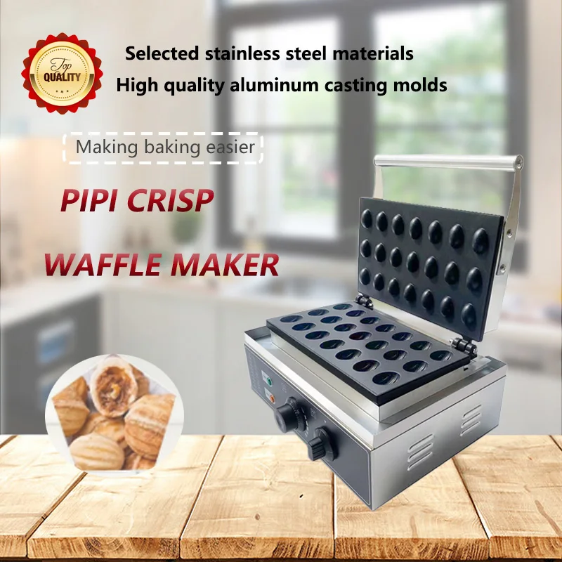 

Commercial Electric 21 Holes Chestnut shape Pancake Maker Mini Dutch Takoyaki Machine Baker Waffle Snacks Non Stick Pan