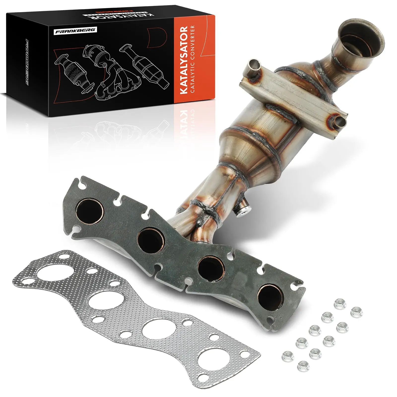 Frankberg 1x uitlaatspruitstuk katalysator voor Citroën C3, C4, MINI R55, R56, R57; Peugeot 207, 308, 1.6L; 18407563247, 0341L3, BM91480H, 0341L6