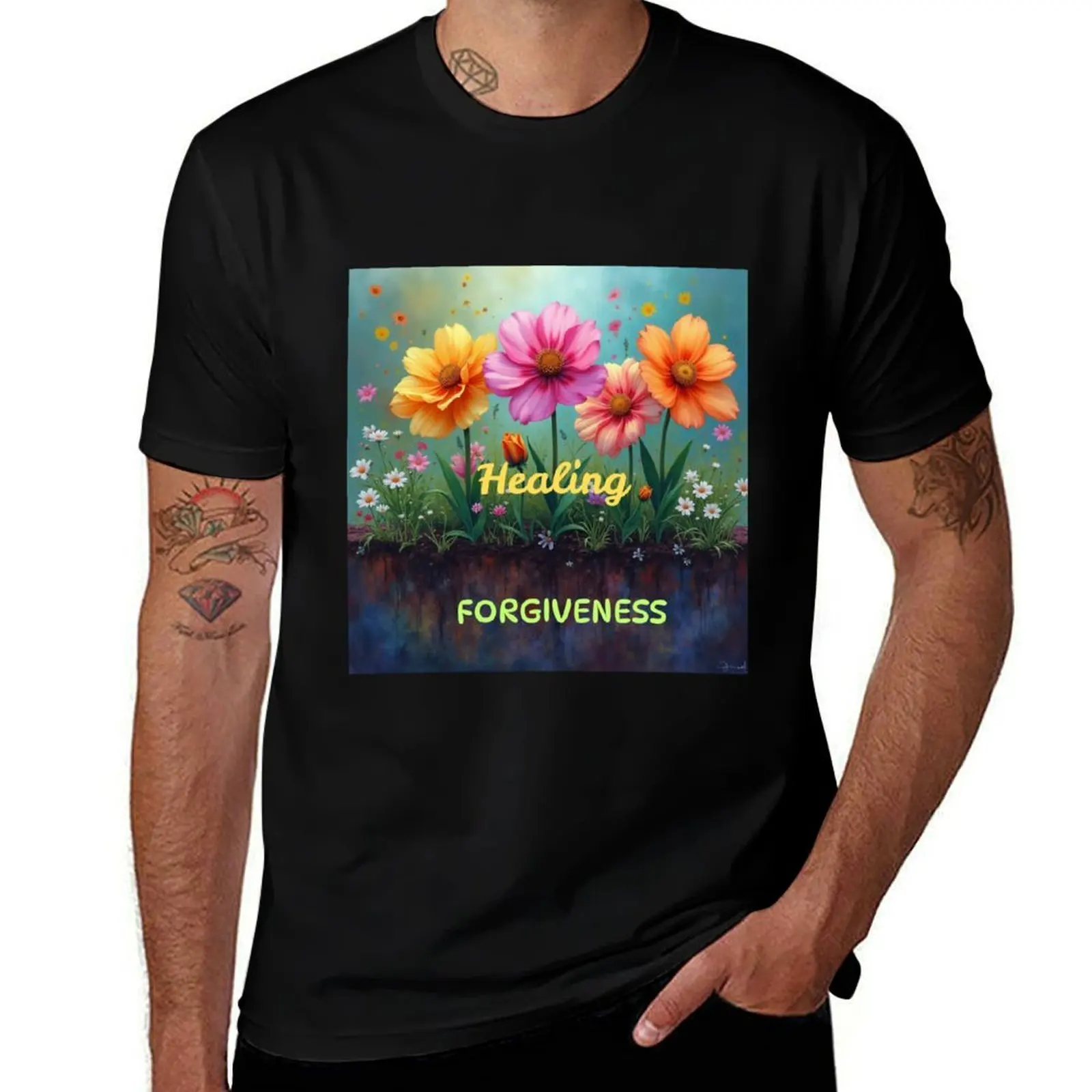 Healing requires forgiveness T-Shirt customs design your own graphics fashion shirts heavyweights mens big and tall t shirts