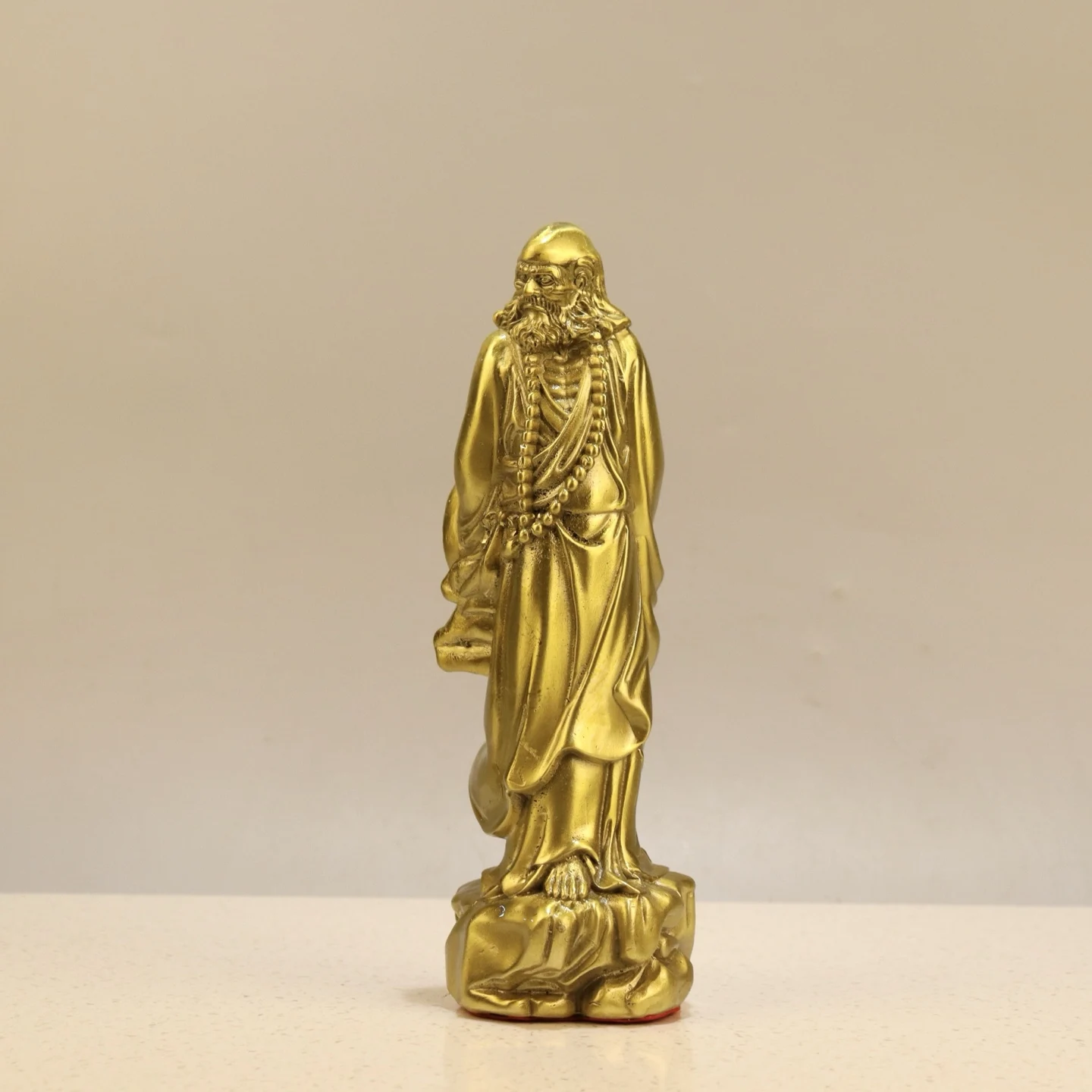 Old Brass Bodhidharma Reed leaves crossing the river Damo Station Buddha Amitabha Buddha desktop screen Worship Hall Town house