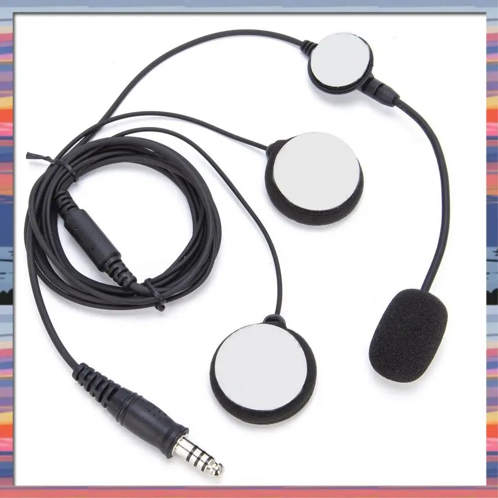 Ac18 (garantido) u94 ptt capacete da motocicleta fone de ouvido 3.5mm plug walkie-talkie capacete em dois sentidos fone de ouvido para pessoas da polícia vestindo hel