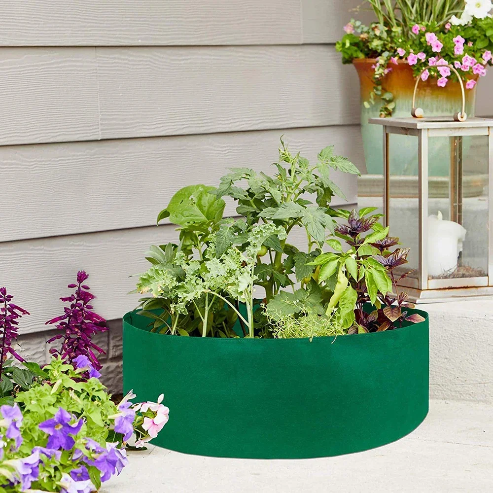 10/50/ Gallons Fabric Garden Raised Bed Round Planting Container Grow Bags Fabric Planter Pot for Plants Nursery Pot Plant Pots