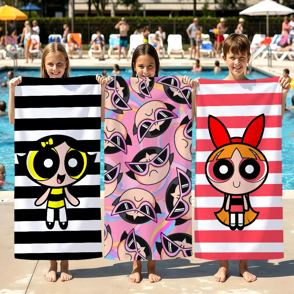 Cartoon Cute Towel Beach Towels Soft Quick Dry Pool Towel For Travel Gym The P-p-PowerS-s P-puffS-S Bathing Spa Sport Gift Girls
