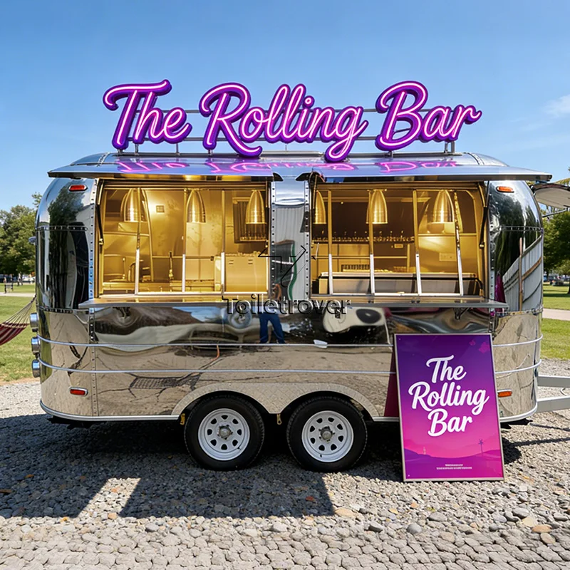 

High Quality Food Truck Carts Bbq Commercial Kitchen Food Trailer Customizable Mobile Food Truck Trailer with Concession Window