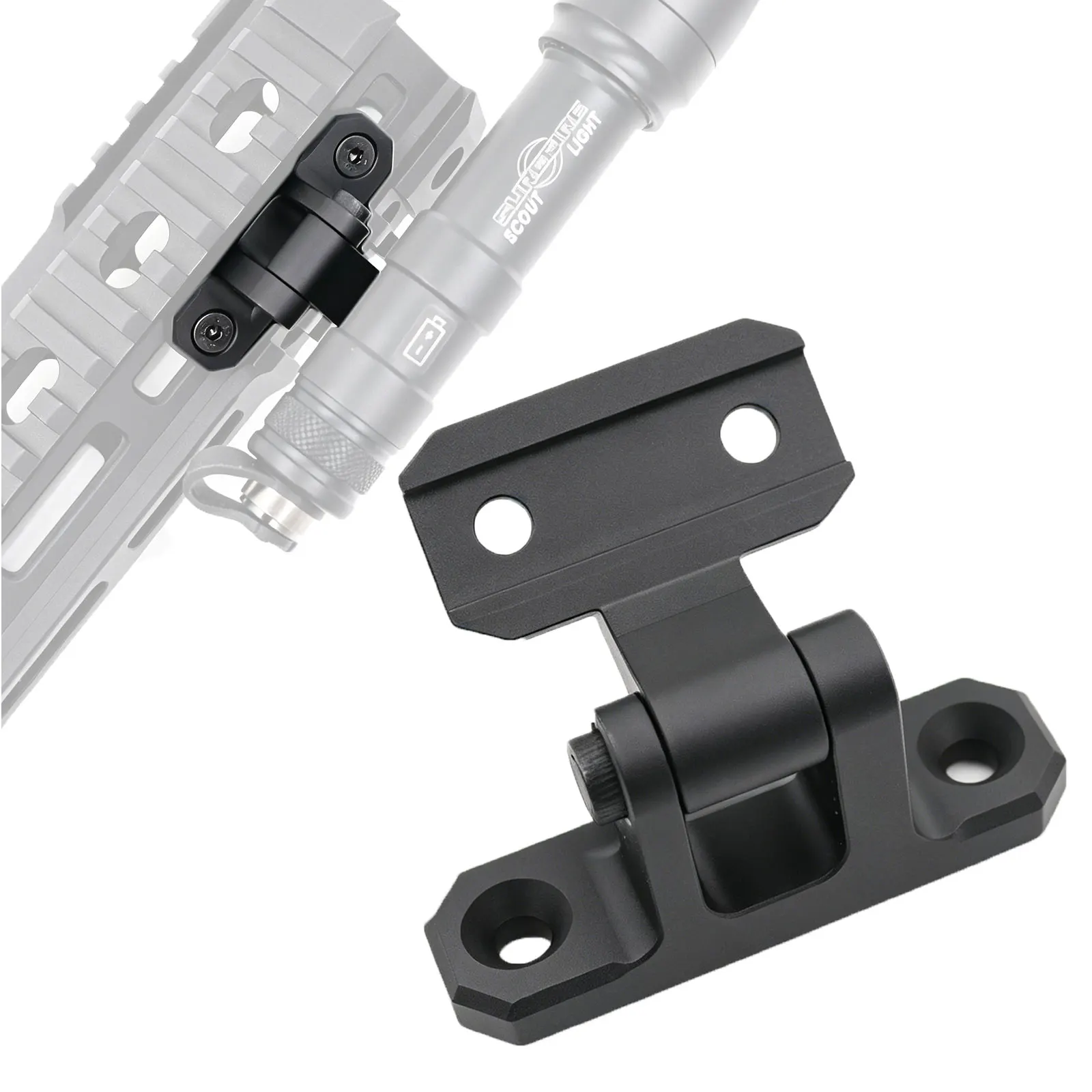 

Тактическое крепление для фонаря, металлическое основание для фонарей M600 M300 Protac, совместимо с Mlok Keymod Picatinny Rail, подходит для MCX MPX