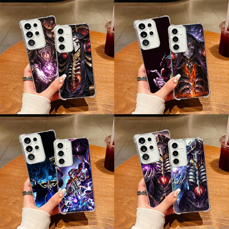 Overlord Skeleton King Anime Phone Case For Samsung S26 Ultra S25 Edge Galaxy S23 S21 S20 S24 FE S22 Plus S26FE S25FE TPU Cover
