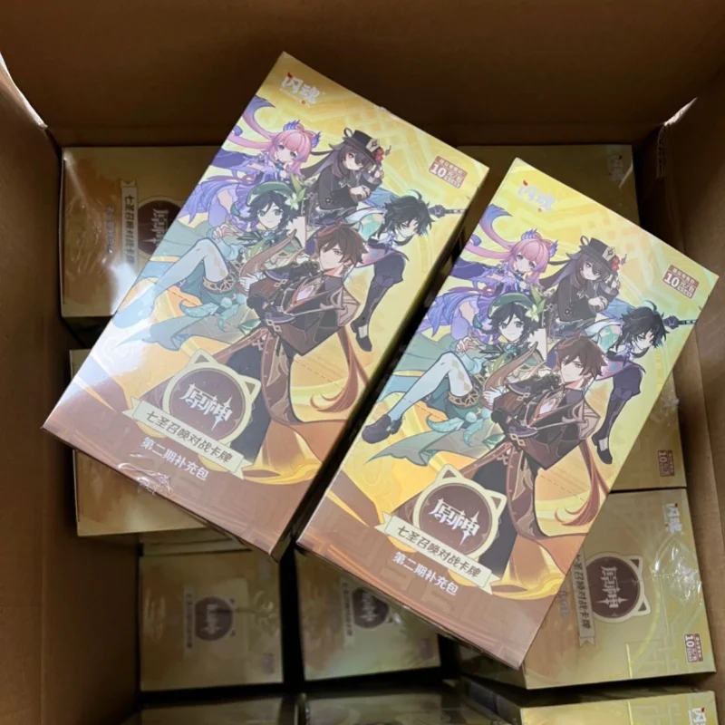 本物の原神カード Vol.2 天才呼び出し Tcg バトルカード胡桃雷電将軍アニメキャラクターコレクションカード子供のおもちゃ