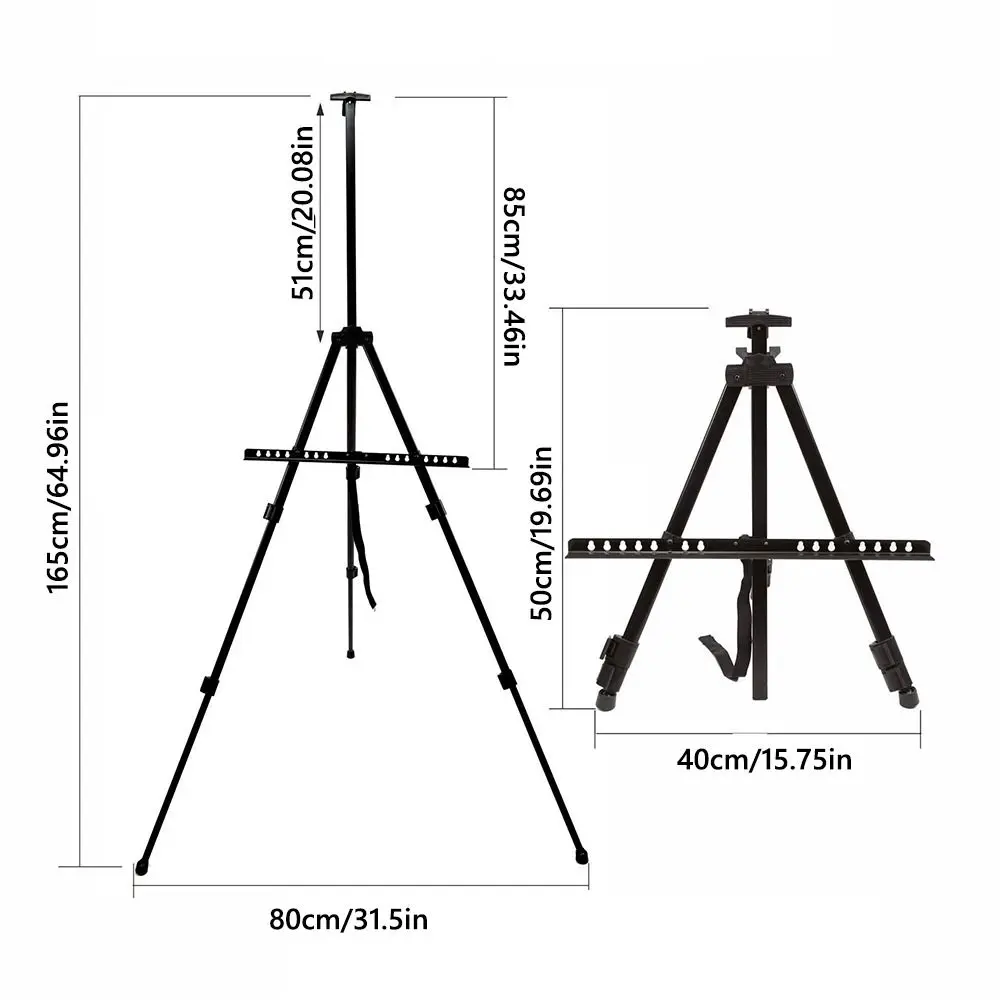 Adjustable Sketching Easel Triangle Aluminum Alloy Display Stand Tool Shelf Installation Free Travel Easel Art Exhibition view 5