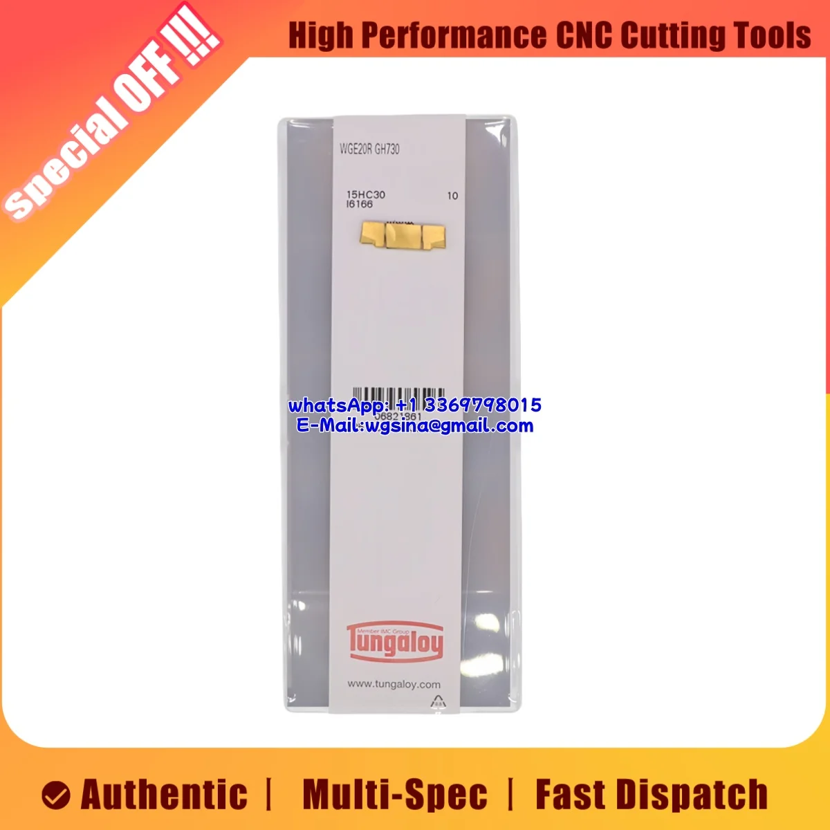 

Оригинальная канавочная вставка WGE WGE 20 30 40 GH730 NS9530 T9125