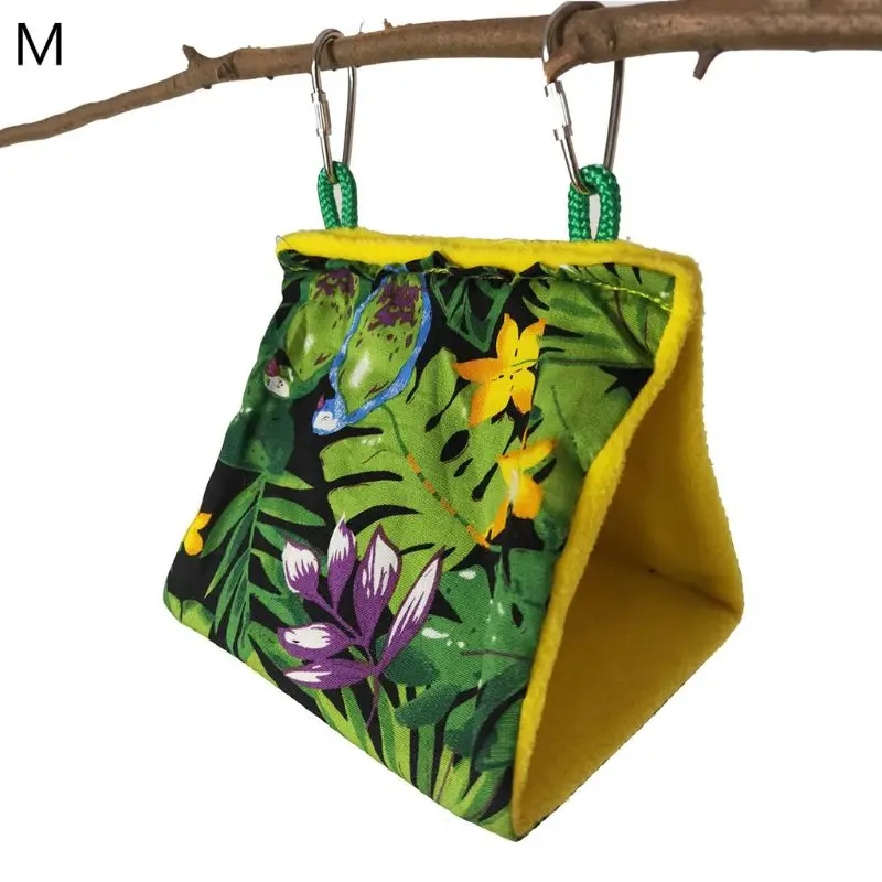 Jaula colgante para Nido Pájaro, carpa para mascotas pequeñas, hamaca para loros, carpa triangular, refugio para periquitos, perca soporte oscilante