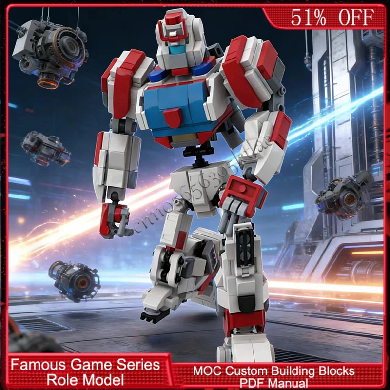 337 PCS Popular Game Character Series Gear Medic MOC Customize Modular Building Block Creative Design DIY Boys Toy Birthday Gift