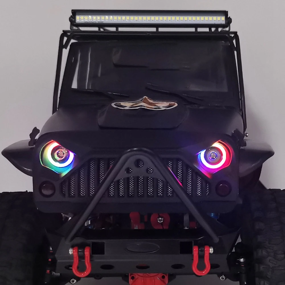 Universal Multifunction RC Car 2LED Light Lamp Headlight for 1/10 Crawler SCX10 TRX4 D90 90046 90047 [wvrae toy]
