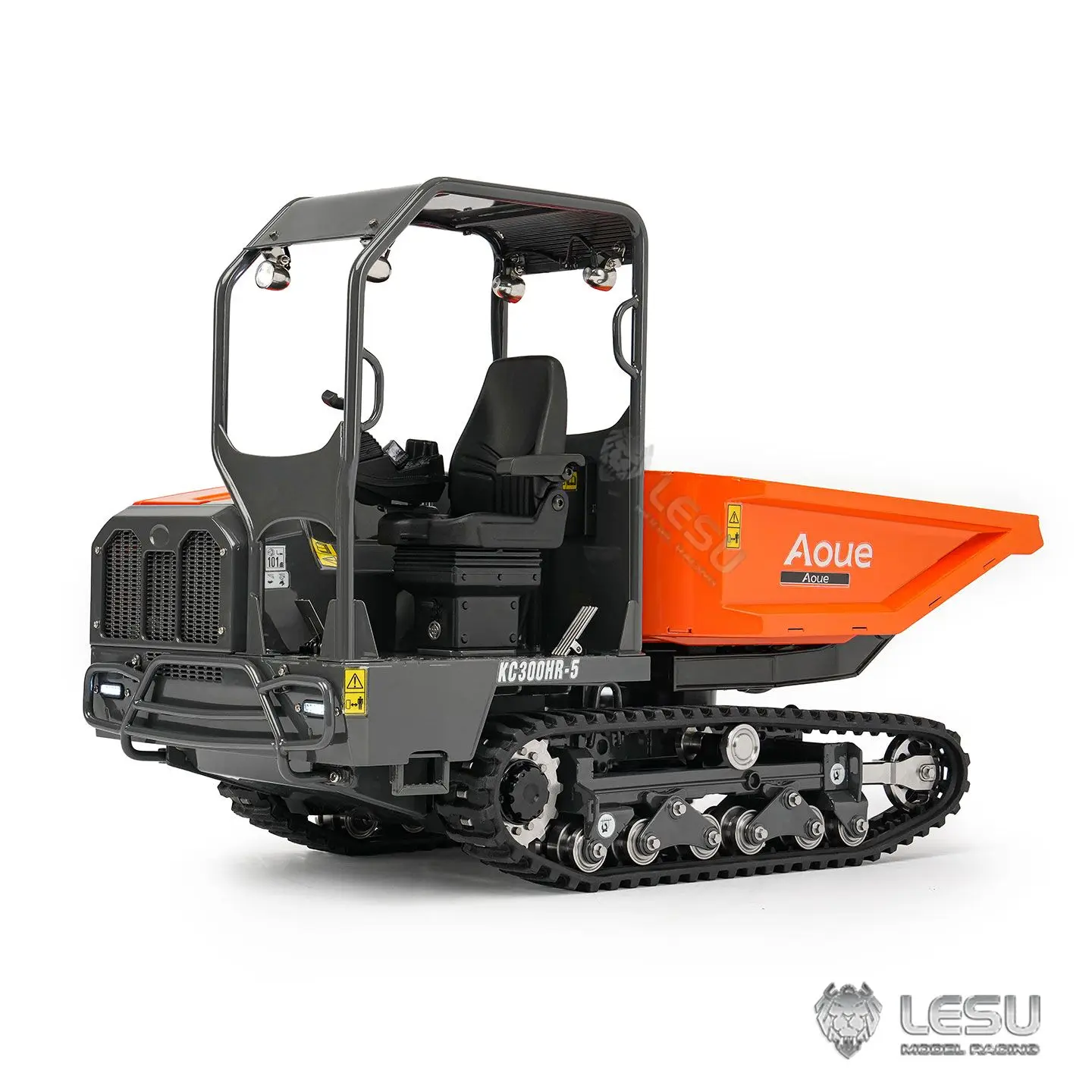 

Toy Metal LESU 1/14 KC300HR-5 Hydraulic Radio Control Tracked Dump Truck RC Dumper Car 180 Degree Rotation Openable Door Lights
