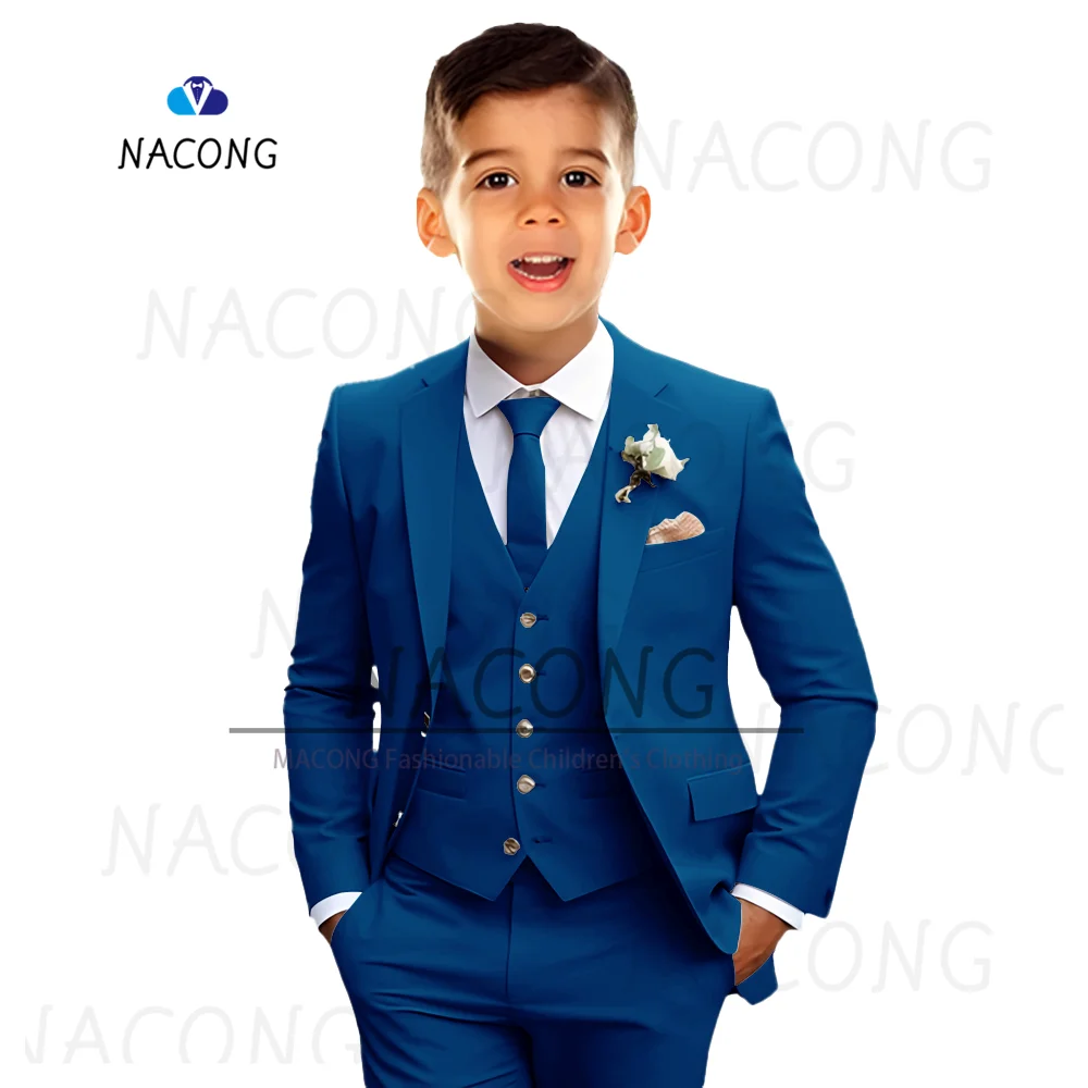 Boys Suit Slim Fit Customized Tuxedo Suitable For 2-16 Years Old Wedding And Celebration Dress