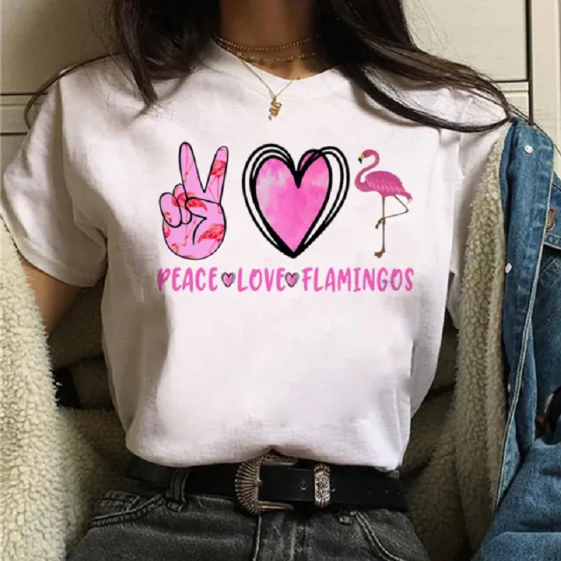 Peace Love Chick-fil-A Leopard Heart Peace Sign Graphic Women White T-Shirt Fast Food Lover Casual Tee