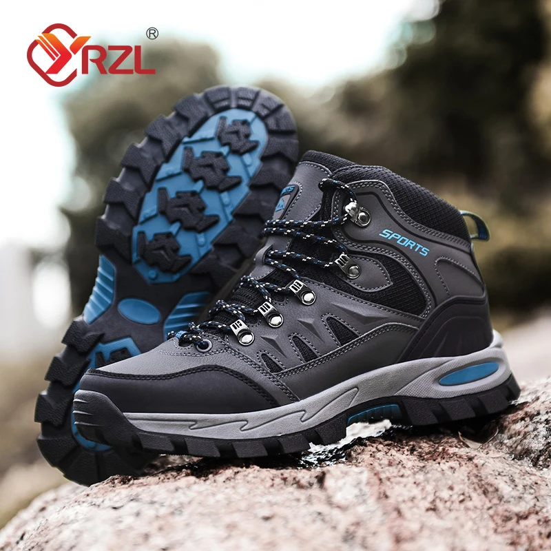 YRZL Men Climbing Shoes Outdoor Hiking Shoes Anti Slip Lightweight Sneakers for Men Comfortable Trekking Boots Running Shoes - Image 5