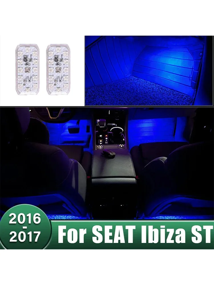 

Eighteen Modes LED Car Interior Footwell Ambient Light Atmosphere Decorative Lamp Auto Accessories For SEAT Ibiza ST 2016 2017