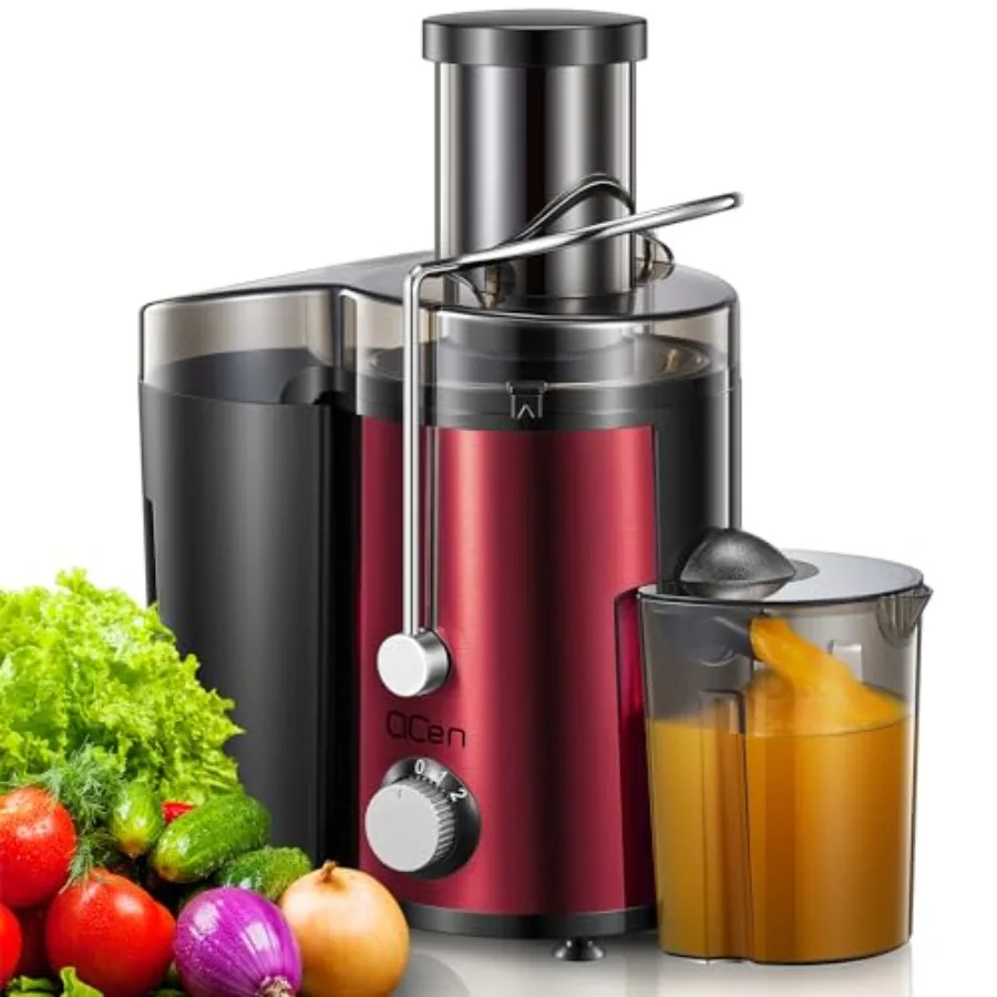 

800W Centrifugal Juicer Machine with Wide Mouth 3 Feed Chute for Fruit Vegetable Easy to Clean Stainless Steel BPA-free Metalli