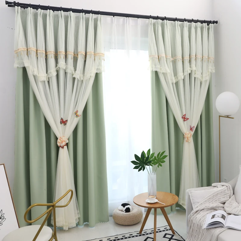 

Sample Custom Curtains for Living Room Sunshade Shading Hook Type Childrens Room Full Blackout Thermal Insulated