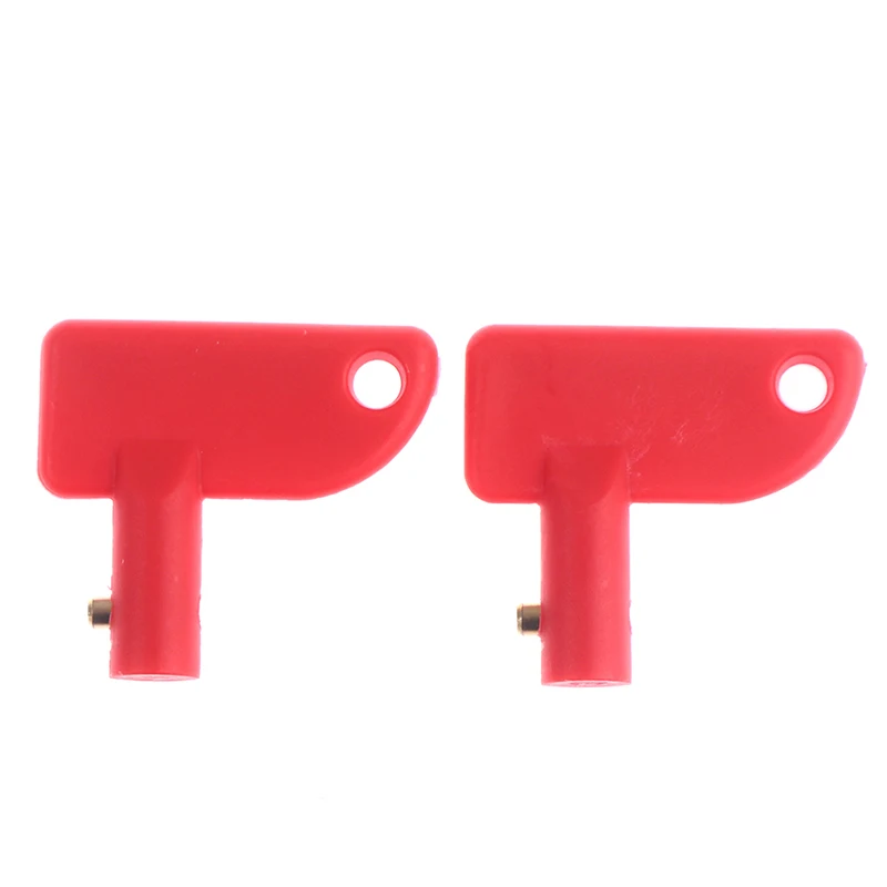 2pcs Red Mini Battery Cut Off Kill Isolator Switch Spare Keys For Marine Auto Boat Truck