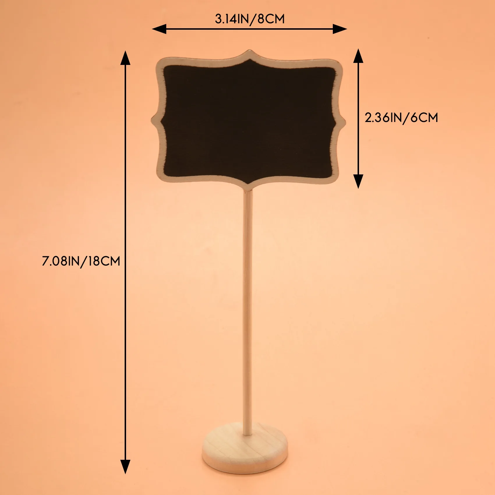 A44Z-20 Pack Wood Mini Chalkboards Signs Stakes,Blackboards With Stands&Stickers,Small Rectangle Black Board