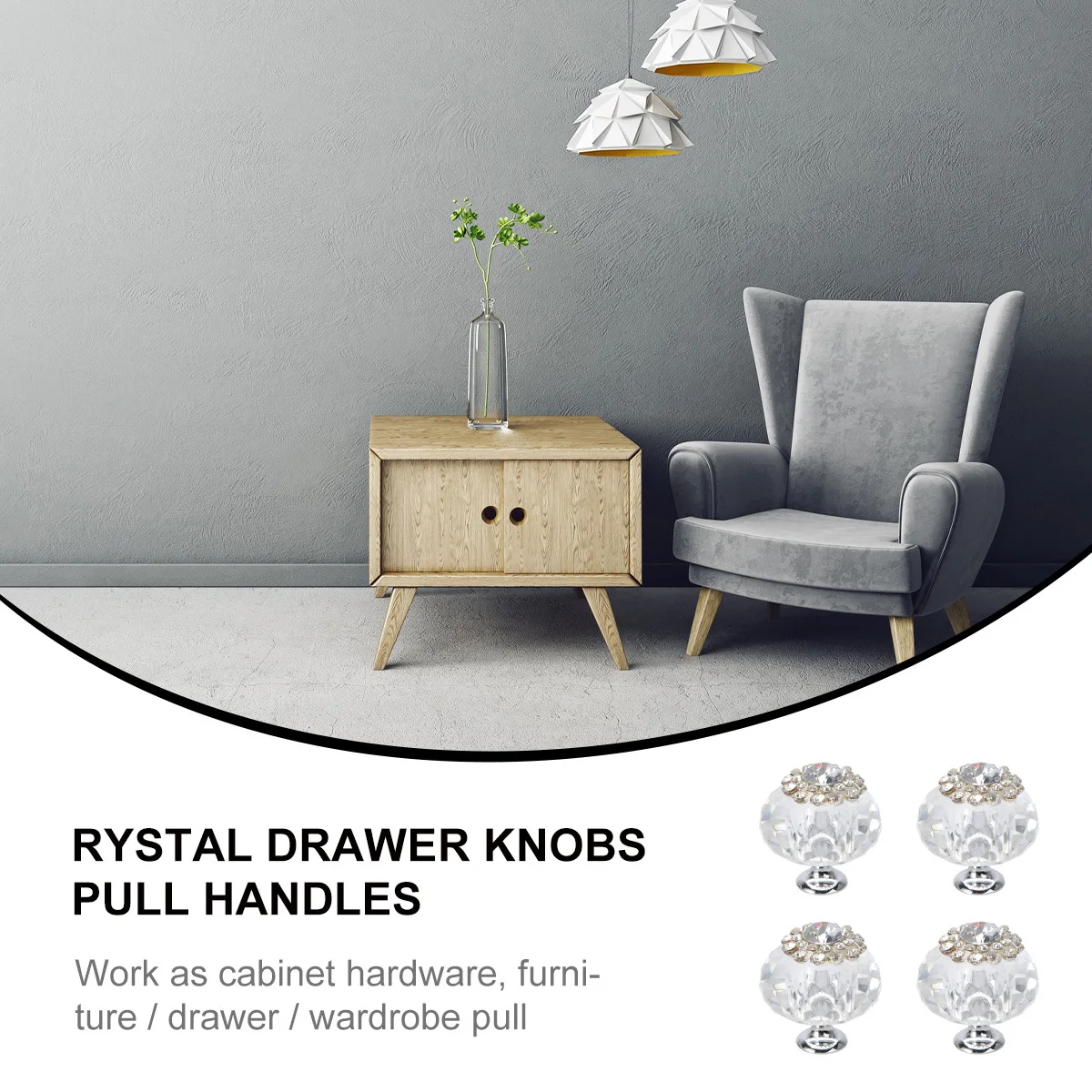 

4Pcs Crystal Glass Drawer Knobs Zinc Alloy Handle Classical Pattern Cabinet Furniture Wardrobe Cupboard Pull Bronze Glass Door