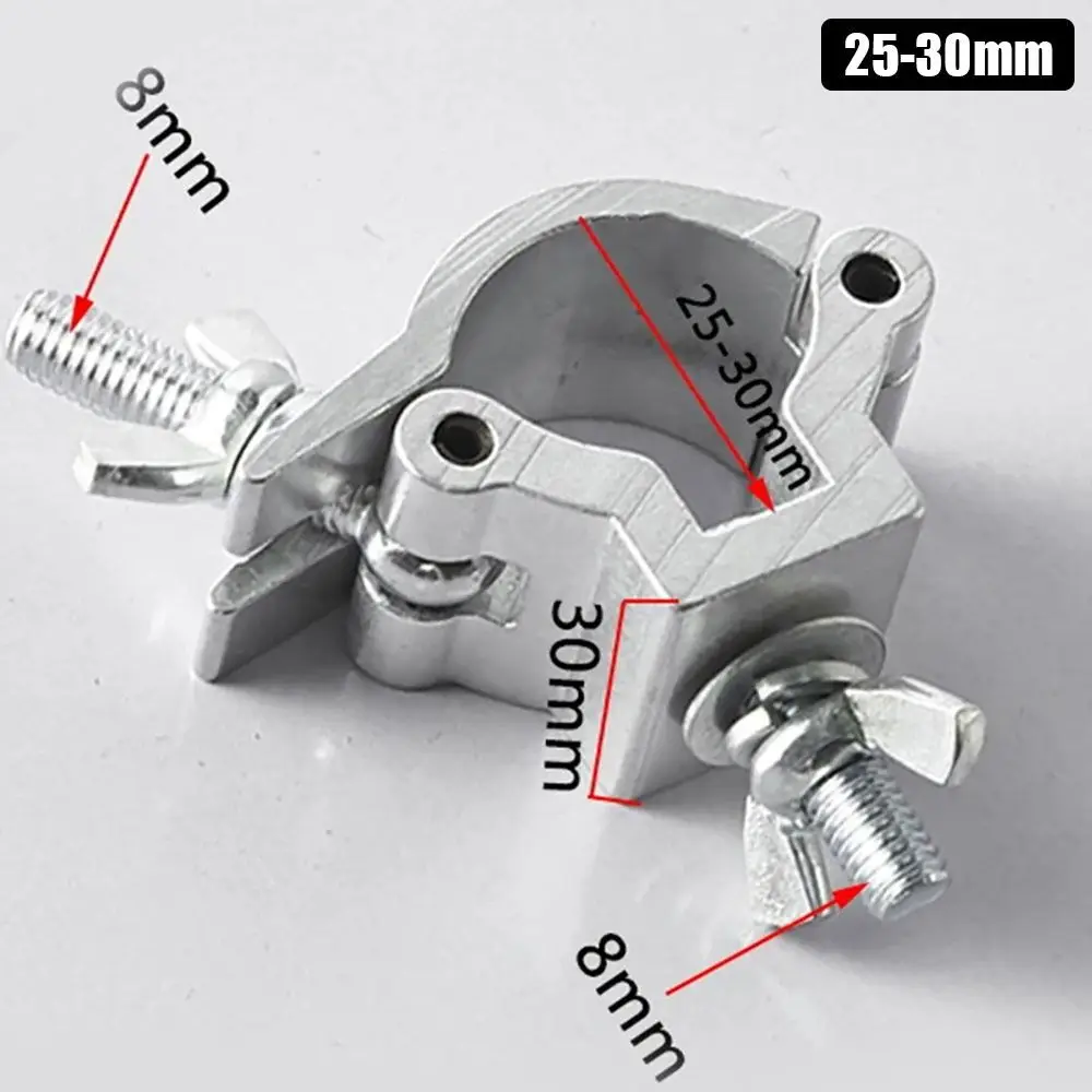 1Pcs Aluminum Alloy Stage Lights Truss Clamp Clip Bracket 18-21mm 38-52mm DJ Light Clamps Quick Release Silver Lamp Hanger Hooks