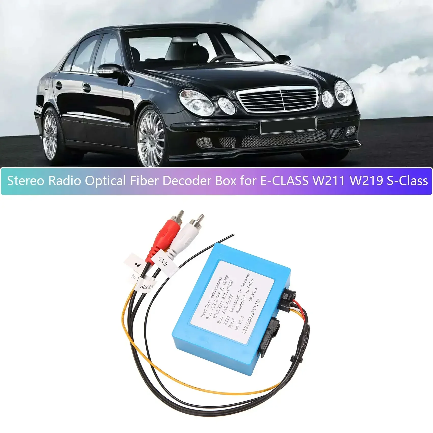 for Mercedes Benz CLS E CLASS W211 R CLASS R300 W251 Car Stereo Radio Optical Fiber Decoder Box