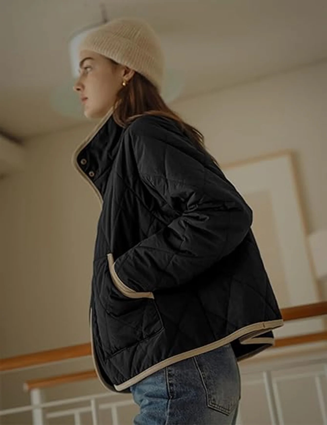 ملابس قطنية رقيقة عصرية جديدة للشتاء على الطراز الفرنسي