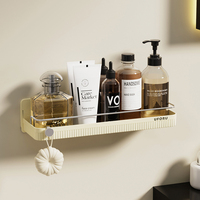 UFORU Cream air bathroom toiletries counter storage rack Perforation-free bathroom bathroom wall hanging storage rack