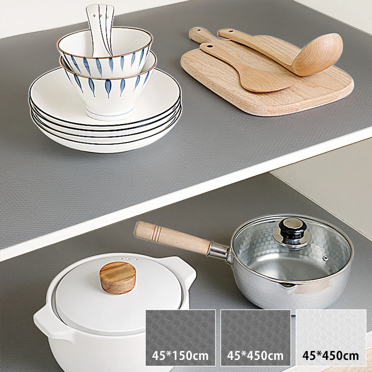 Reusable Drawer Liners Kitchen Cabinet Shelf Waterproof Table Cover Mat Refrigerator Pad Tablecloth Moistureproof Kitchen Mats