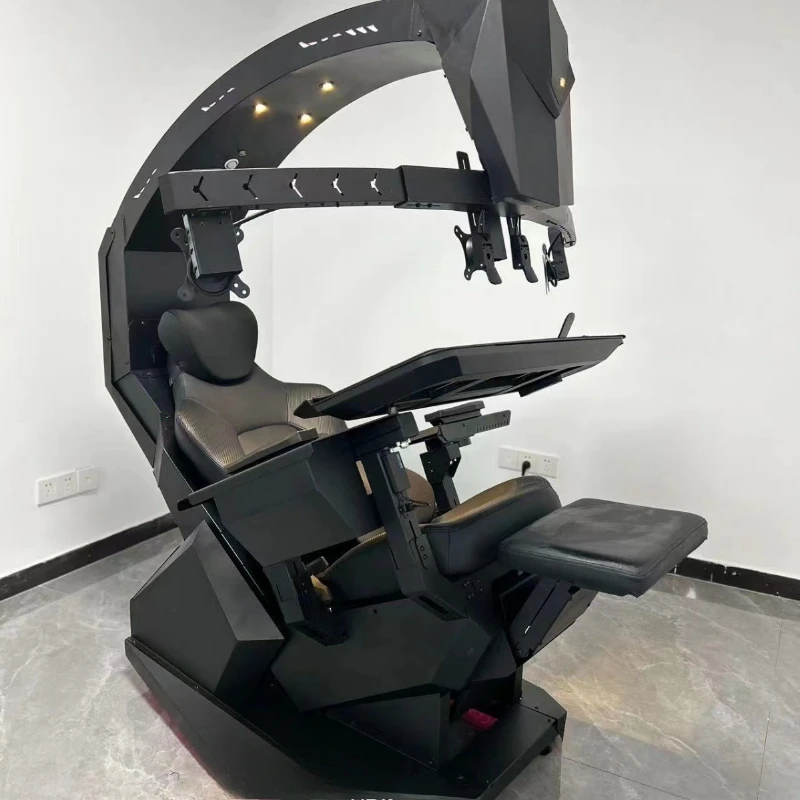 

Space cockpit, zero-gravity computer cockpit.
