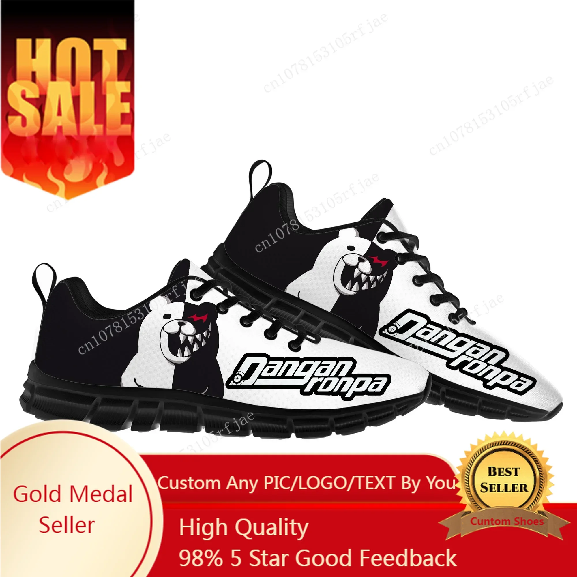 

Cartoon Game Danganronpa Monokuma Sports Shoes Men Women Teenager Sneakers Sneaker Custom Built Shoes