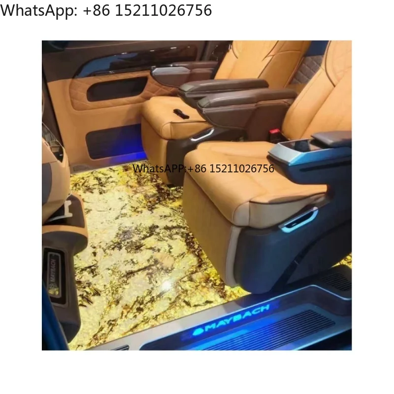 

Детали отделки салона автомобиля, выполненный на заказ пол автомобиля, мраморный пол автомобиля для фургона MPV