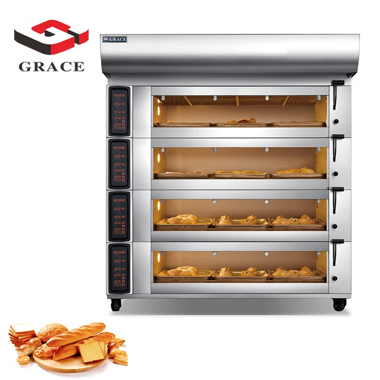GRACE High Capacity /Electric Deck Oven New Industrial Baking Equipment for Commercial Bakeries for Nut Fruit Corn Bread