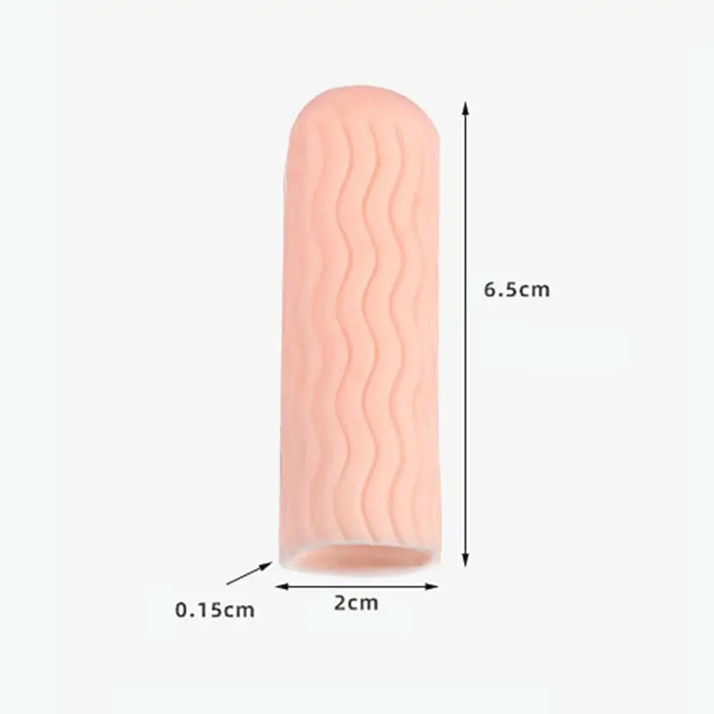 1 Pair Water Grain Style Finger Cover Soft Non-slip Anti-abrasion Silicone Finger Protector 6.5*2cm Universal Safety Supplies