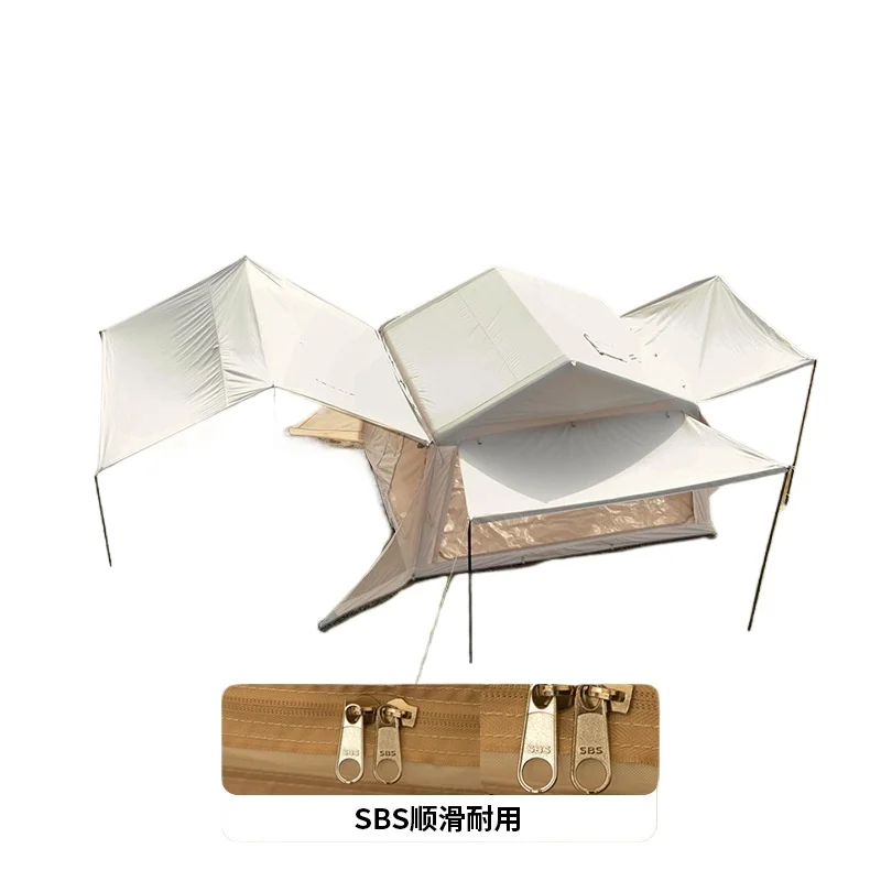 Jingcheng House JcHouse8.6 m2 Extended Roof Inflatable Tent Camp Leisure Picnic Family Camping Tent